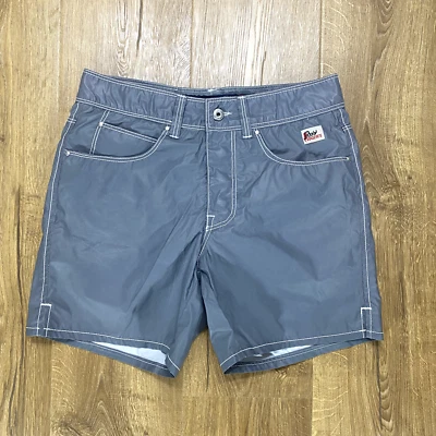 Roy Roger's Swimsuit Men 29x6 Riviera Beach Shorts Silver Gray Made in Italy - Imagem 1 de 4