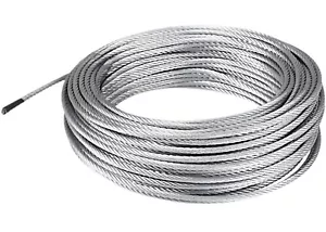304 Stainless Steel Cable Wire Rope 3/16" 7x19 - 50 ft DIY Decking Railing - Picture 1 of 3