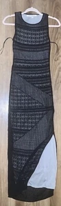 Rachel Roy Cocktail Evening Party Black Mesh See Through Lace Dress Small $198 - Picture 1 of 9