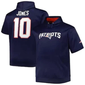 FANATICS NEW ENGLAND PATRIOTS MAC JONES SHORT SLEEVE HOODIE NWT 3XL $60 - Picture 1 of 10