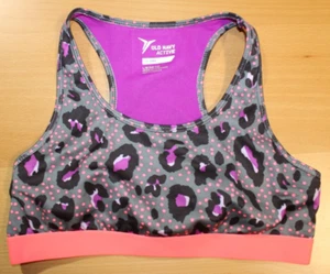 Girls Old Navy Active Compression Racer Sports Bra Large 10-12 Animal Prints - Picture 1 of 3