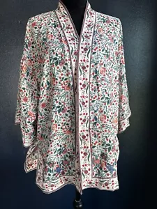 Max Studio Floral Print Open Front Kimono Top Size Sz M - Picture 1 of 18