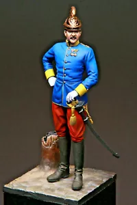 Österreichisch-Ungarischer Dragoner Offizier WW I 75mm (1/24) VICE75 75001 Resin Figur Bausatz - Bild 1 von 9