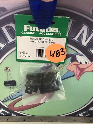 Vintage FUTABA SERVO GROMMETS RECTANGLE (20PC) FSH-40 Orignal NewOldStock - Image 1 of 4