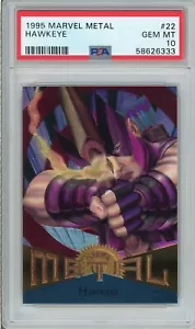 1995 Marvel Metal #22 Hawkeye PSA GEM 10 - Bild 1 von 2