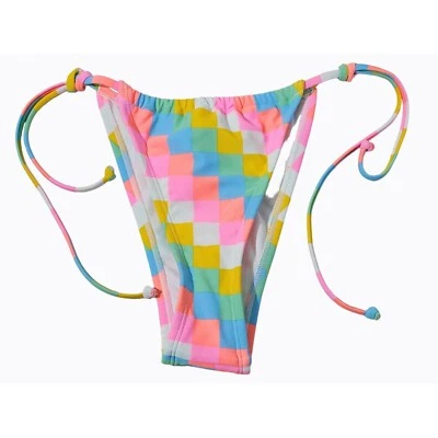 Xhilaration женщин многоцветный клетчатый бикини низ S новый без ЯРЛЫКОВ - Изображение 1 из 4