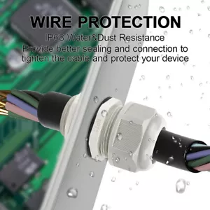 Paquete de 4 conectores de cable NPT 1" impermeables ajustables 18-25 mm gris - Imagen 1 de 7