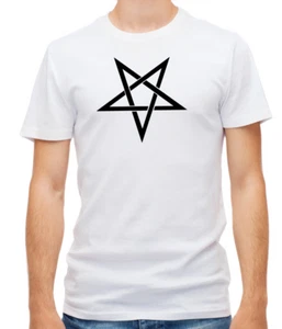 Pentagram Satanic Goat Pentagram Gothic Short Sleeve  T- Shirt Men G808 - Picture 1 of 5