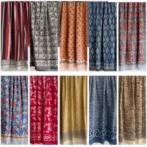 Indien Hand Blockdruck Baumwolle Sarong Boho Strand Coverup leicht Sommer Halstuch Schal - Bild 1 von 54