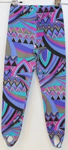 90s Axcess The Limited Stirrups Pants sz L leggings Geometric Colorful - Picture 1 of 8