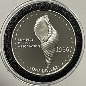 1986 Compact of Free Association PP Münze 1 Feinunze 0,999 Feinsilbermedaille 999 - Bild 1 von 14