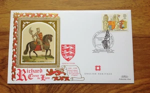 Richard the Lionheart 1998 Benham Silks First Day Cover Stamps . Free UK Postage - Picture 1 of 3