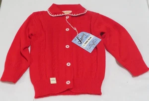 Vintage Toddler Girl Sweater Cardigan New old stock Woolykin size 2 Orlon - Picture 1 of 5