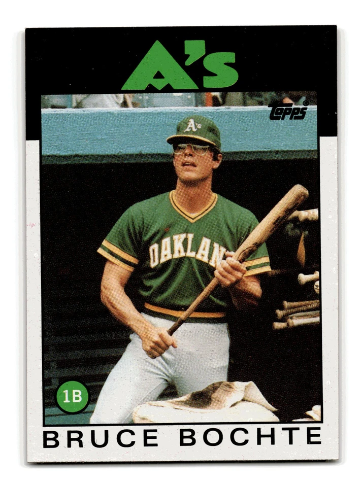 Bruce Bochte 1986 Topps #378 Oakland Athletics Near Mint NM - Image 1 of 2
