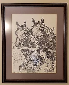 Leslie Cope Etching Print Double Signed Limited Edition 500 Waiting Framed vtg - Picture 1 of 21