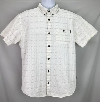Howler Bros Mens Large White Button Down Short Sleeve Cotton Shirt (pit stains) - Image 1 of 4