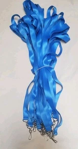 (30) Schlüsselband für Schlüssel Ausweis blau Großpackung Schule Büro  - Bild 1 von 4