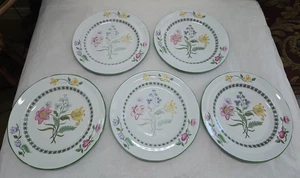 Spode Summer Palace W150-B Bread Plates Set Of 5 England Floral Vtg - Picture 1 of 17