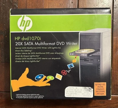 HP DVD1070i 20X SATA Multiformat DVD Writer New Hewlett Packard DVD-R DVDRW CDR - Image 1 of 4
