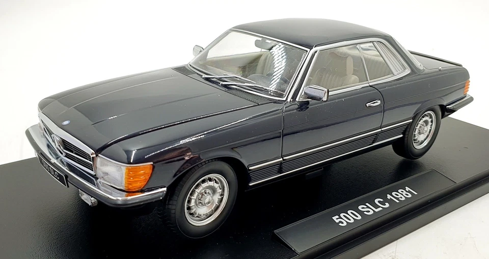 KK Scale 1/18 Scale Diecast KKDC180852 - Mercedes-Benz 500 SLC 1981 Dark Blue - Image 1 of 4