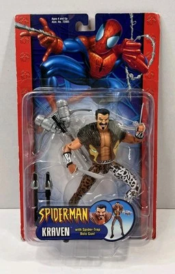 Marvel Spider-Man - Figura de acción Kraven con pistola Spider-Trap Bolo - Toybiz 2003 Foto 1 de 4