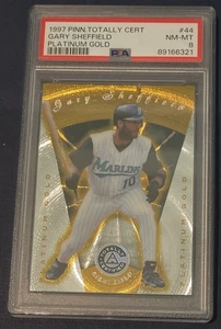 1997 GARY SHEFFIELD Pinnacle Totally Certified Platinum GOLD #/30 #44 PSA 8 - Picture 1 of 2
