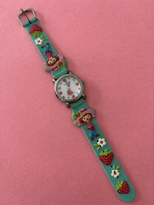Strawberry Shortcake Watch Geneva Turquoise 8" Needs Battery Untested - Image 1 of 4