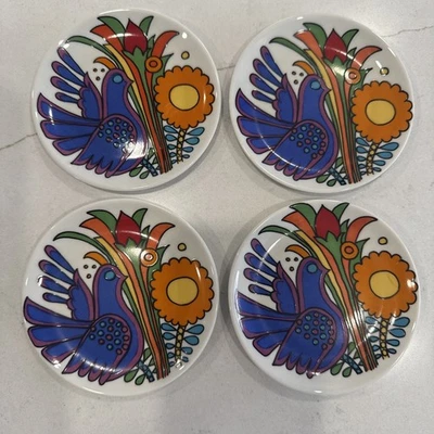 Villeroy & Boch Acapulco Posavasos Set 4 Pájaros Tropicales Azul Brillante Luxemburgo Mex Foto 1 de 4