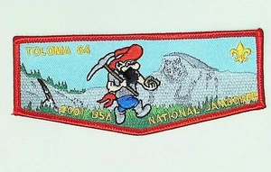 Toloma Lodge 64 Greater Yosemite CA 2001 National Jamboree Flap RED Bdr (CB278) - Bild 1 von 2