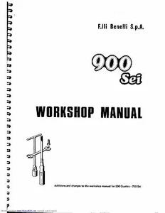 Benelli Service Workshop Manual 900 Sei - Picture 1 of 12