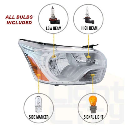 For 2015-2023 Ford Transit 150/250/350/350HD Halogen Headlight Left& Right Pair Foto 1 de 4