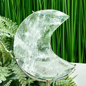 Clear Quartz Crystal Moon Crescent with Stand 212g - Bild 1 von 11