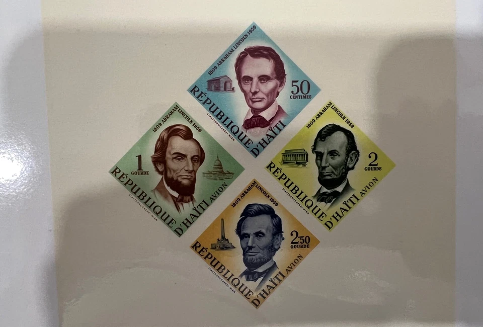 First Day Cover Haiti Stamp 1959 Sesquincentennial of the birth of Lincoln - Image 1 of 1