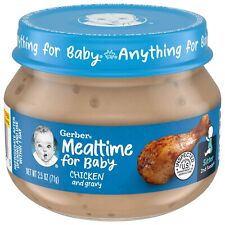 10 PACK Gerber 2nd Foods Mealtime for Baby Baby Food, Chicken & Gravy 2.5-oz Jar