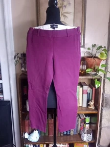 J. Crew Pants Black Minnie J.Crew Stretch Women's Size 2P Petite Burgandy - Picture 1 of 9