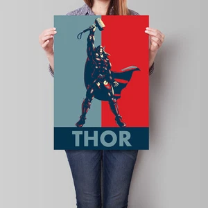 Thor Poster Iconic Stylized Stencil Comics Wall Art A2 A3 - Picture 1 of 4