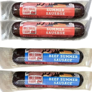 2 Packs - Hillshire Farm Summer Sausage or Beef Summer Sausage - Choose Flavor - Picture 1 of 8