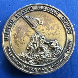 Used USMC Marine Corps Mount Suribachi Challenge Coin - Picture 1 of 5