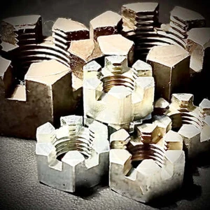 UNF Castello Scanalato Esagonale Tutto Metallo Dado di Bloccaggio Acciaio - Foto 1 di 10