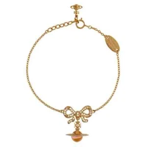 Vivienne Westwood Gold Bow Bracelet. Retail $150 - Picture 1 of 6