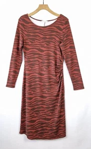 VESTIDO KETTLEWELL CASTAÑO TIGRE (AU) ELÁSTICO PONTE AJUSTADO HASTA LA RODILLA M 12 - Imagen 1 de 12