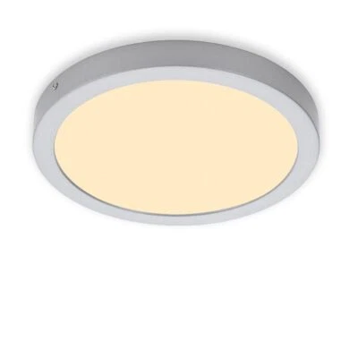 LED Bad Deckenleuchte Rund Deckenlampe IP44 Flach 21W Warmweiß 30cm Chrom Matt - Bild 1 von 4