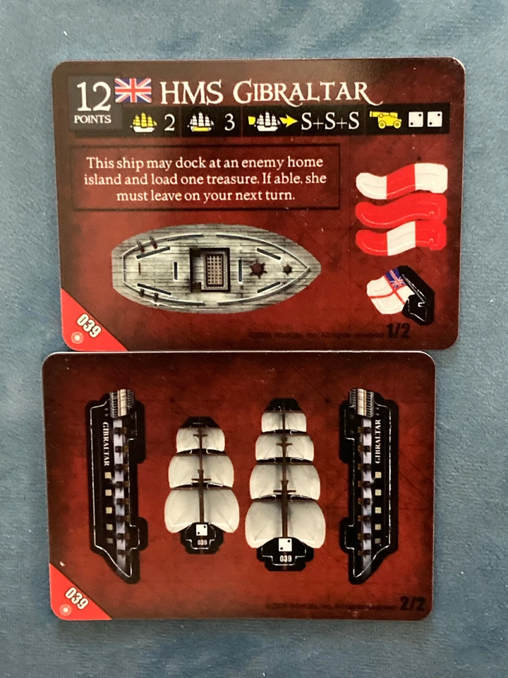 Wizkids Pirates of the Crimson Coast, HMS Gibraltar, 039 - Image 1 of 1