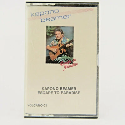 Kapono Beamer Escape to Paradise Cassette Tape, 1983 Volcano-C1, Hawaiian - Image 1 of 4