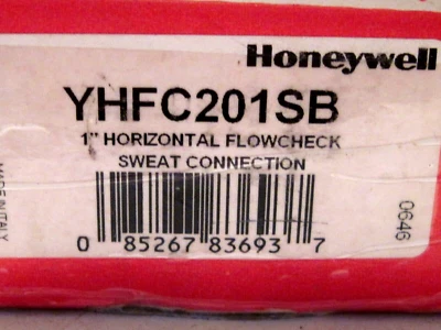 Conexión de sudor Honeywell 1" Gravity Flow Check YHFC201SB ¡ENVÍO GRATUITO! NUEVO Foto 1 de 3