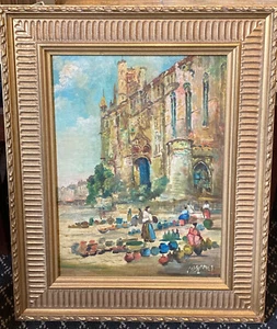 Cityscape, Oil On Canvas Painting. By: Joe Sloman - Picture 1 of 4