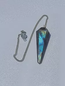 Labradorite Faceted Cone Crystal Dowsing Pendulum Divination Tool - Picture 1 of 6