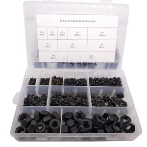 1160pcs Metric Thread Insert Screw Carbon Steel Hex Nut Assortment Kit - Picture 1 of 4