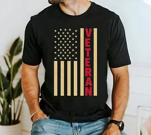 T-shirt uomo Veteran Day cotone, maglietta militare veterano patriottico, unisex pesante - Foto 1 di 7
