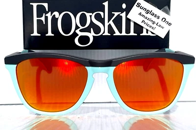 Oakley FROGSKINS RANGE Matte Carbon Blue POLARIZED Galaxy Ruby Sunglass 9284-03 - Image 1 of 4